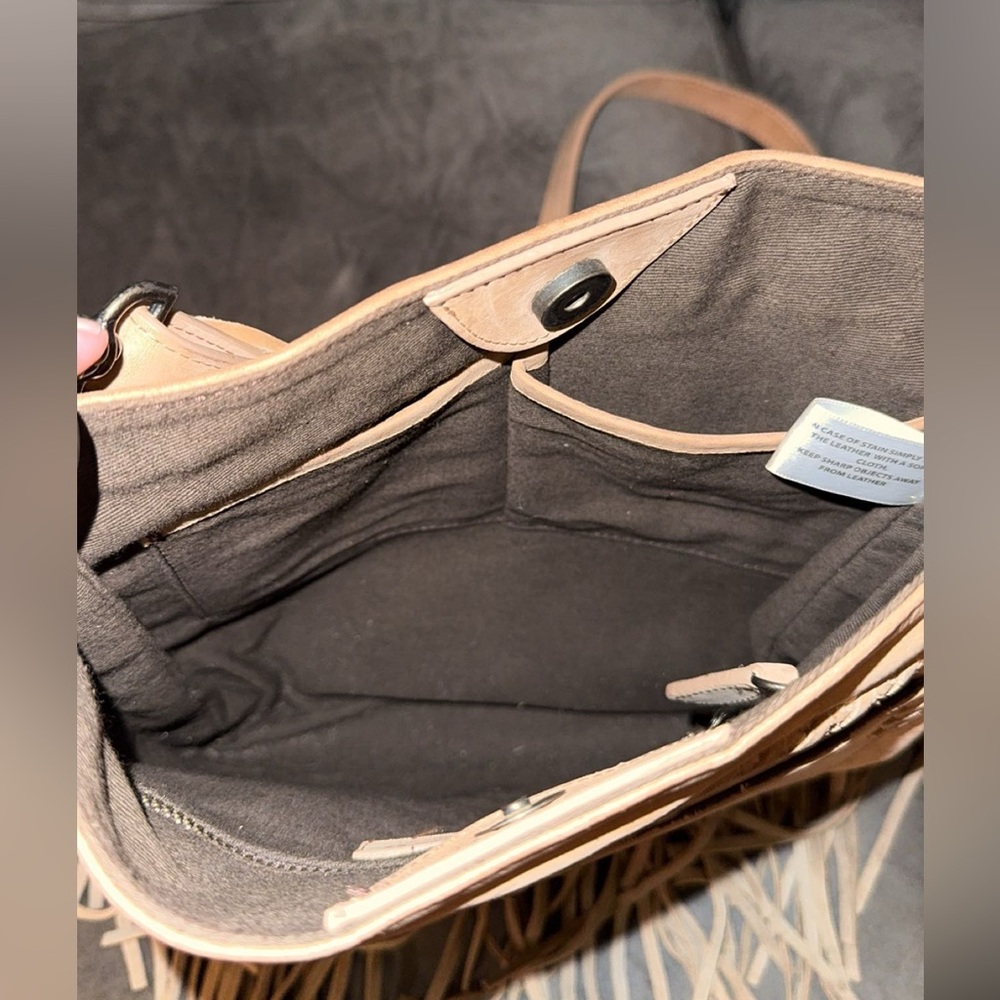 Cowhide Fringe Crossbody Purse - Picture 3 of 3